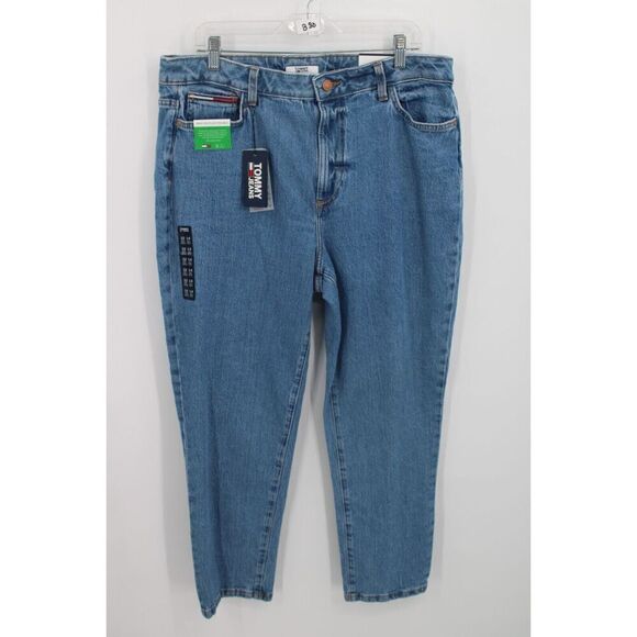 TOMMY JEANS SIZE 14 MOM JEAN DENIM BLUE NWT - Picture 1 of 11
